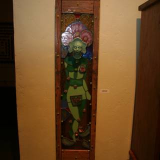The Stained Glass Wooden Doorway