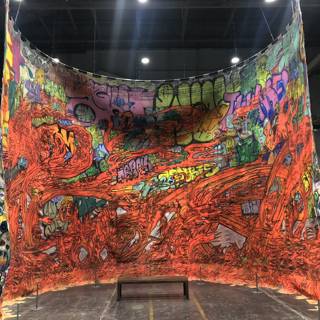 Colorful Graffiti Curtain