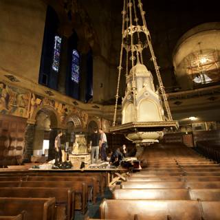 The Majestic Bell Tower in the Altar of the Church