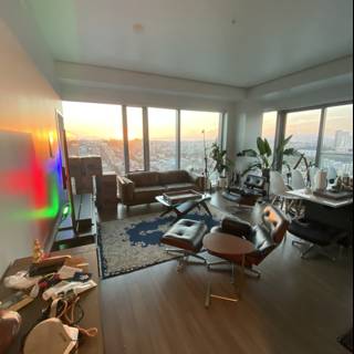 Cozy Living Room with Panoramic Window