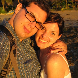 Couple's Golden Hour Embrace on Fiji Beach