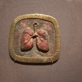 Ancient Anatomical Relief with Lungs Representation