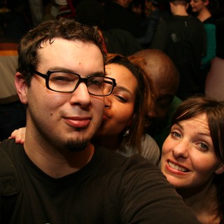 Friends Celebrating at a Nightclub Party 2005