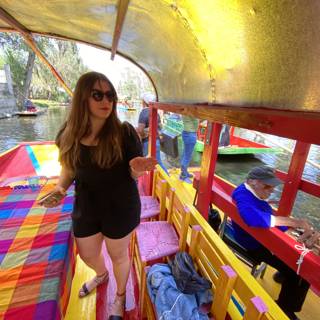 Boat Trip Glam: A Portrait of a Woman in Sunglasses