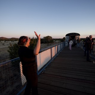 Sunset Observation at Desert Viewing Platform