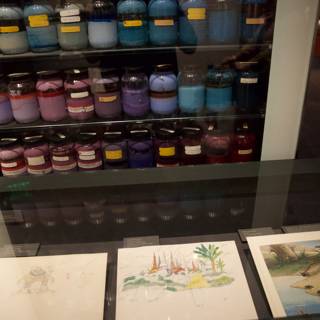 Colorful Array in the Museum's Showcase