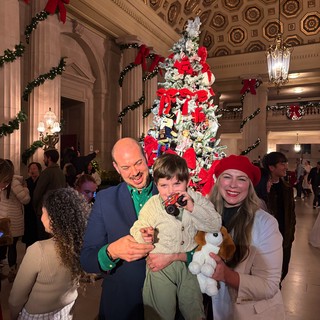 Family Holiday Celebration in Grand Historic Building