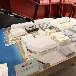 Architectural Scale Model of Urban Waterfront Development