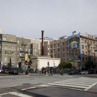 Urban Intersection at Dusk in San Francisco
