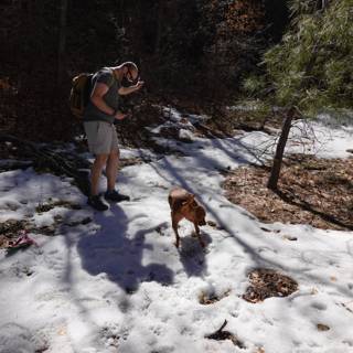 A Snowy Adventure with a Furry Companion