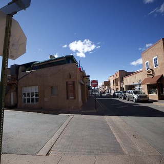 Historic Adobe Architecture on Santa Fe Plaza