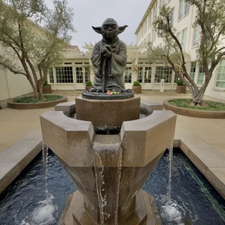 Yoda Fountain at Skywalker Ranch Courtyard