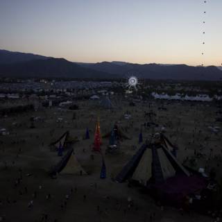 Sunset over the Festival Tents
