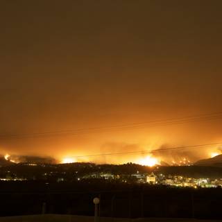 Nighttime View of Station Fire