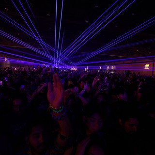 Electric Blue Lasers Ignite Wobbleland 2026 Crowd