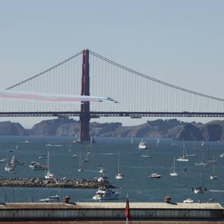 Sky High Salute Over San Francisco Bridge