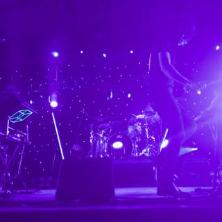 Electrifying Performance under Purple Spotlight