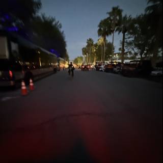 Evening Ride Through Urban Serenity