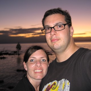 Couple's Romantic Sunset Selfie at Fiji Waterfront