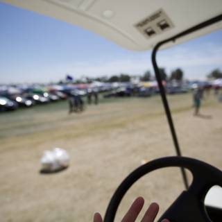 Cruising through Coachella on a Golf Cart