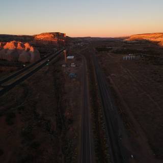 Desert Highway at Sundown