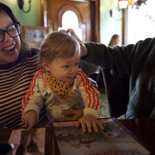 Multi-Generational Family Moment at Restaurant