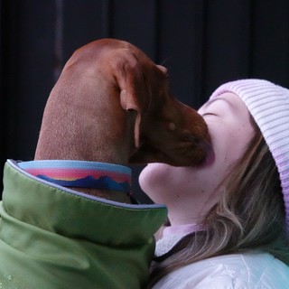Intimate Moment: Person in Winter Hat Covering Face