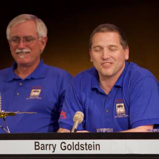 NASA Chief Astronaut Barry Goldstein and James Lovell at 2008 Phoenix Landing Press Conference