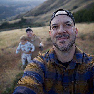Family Selfie at Golden Hour on Mount Diablo