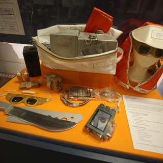 Apollo Survival Kit Display at USS Hornet Museum