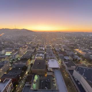 Golden Hour over San Francisco's Urban Landscape