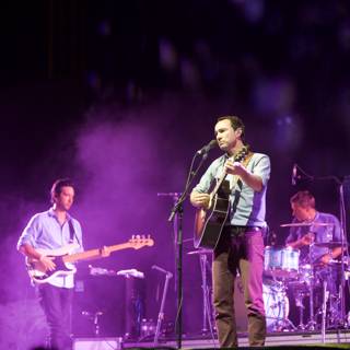 James Mercer rocks out on stage with fellow musicians at Coachella