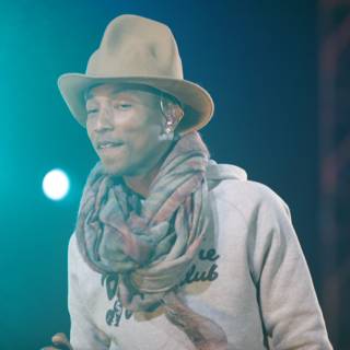 Pharrell Williams Rocks a Sun Hat and Cowboy Hat Combo at Coachella