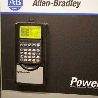 Allen Bradley PowerFlex keypad in use