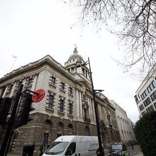 Old Bailey Criminal Court Under Bare Winter Branches