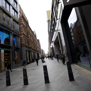 Modern Shopping Street in Glasgow's City Centre