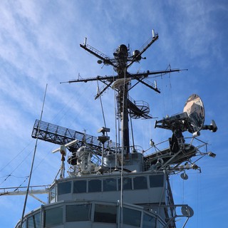 Naval Radar and Communications Tower on USS Hornet