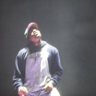 Hoodie and Cap on Stage