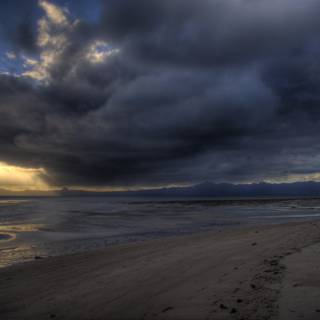 Stormy Sunset at the Beach