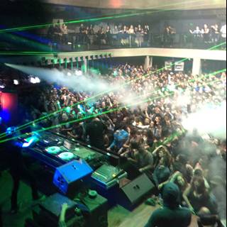 Greenlit Crowd at Urban Nightclub Concert