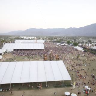 The Massive Music Festival Crowd from Above