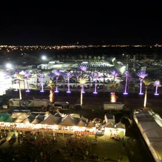 Nighttime Festival Metropolis from Above