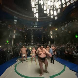 Sumo Wrestlers Under the Chandelier