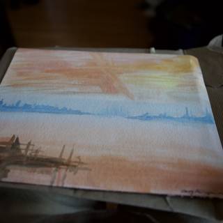 Plywood Painting of a Skyline