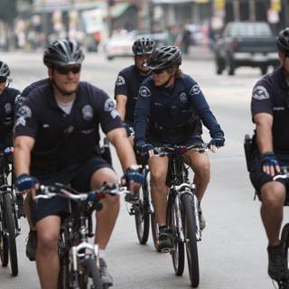 Biking Officers Keeping the Peace