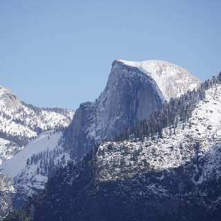 Half Dome in Winter Snow at Yosemite