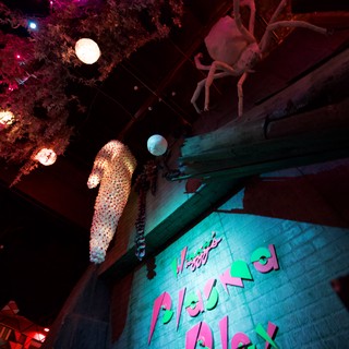 Whimsical Underwater Themed Restaurant Interior at Night
