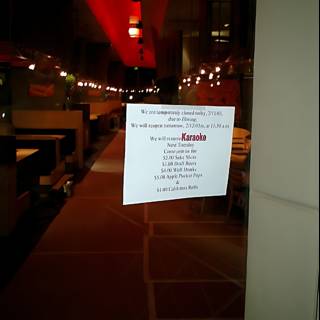 Restaurant Closure Notice