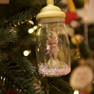 Whimsical Baby Bottle Christmas Tree Ornament