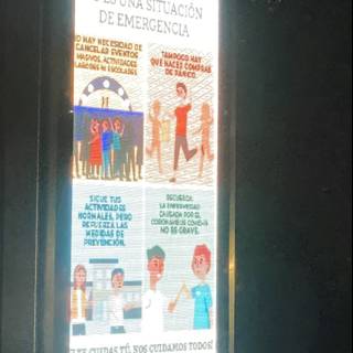 An Advertisement for the Coronavirus Pandemic in Spanish